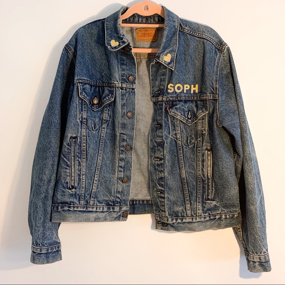 🌸 Decorated Oversized Levi’s Denim Jacket